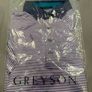 Brand new mens greyson golf shirt - L